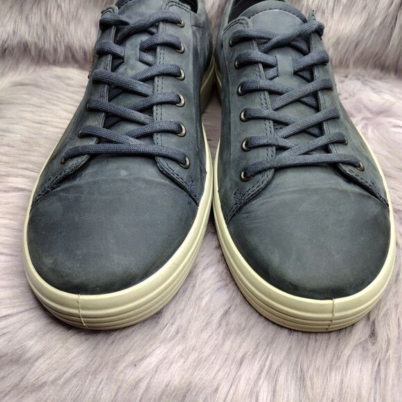 Bundle Of 2 Ecco Leather Danish Design Casual Shoes Mens Size 12 Blue Grey - Picture 4 of 16